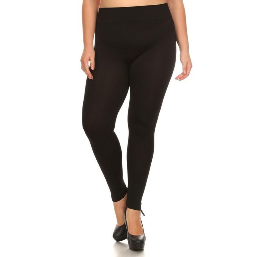 World of Leggings Premium Basic Seamless Plus Size Leggings